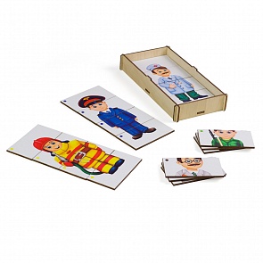 Обучающая деревянная игрушка - Составные картинки. Профессии-2 (Paremo, PE720-135)